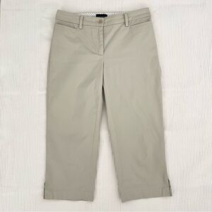 Talbots Women's Perfect Skimmer Cropped Pants Khaki 0P Tan Preppy Nantucket